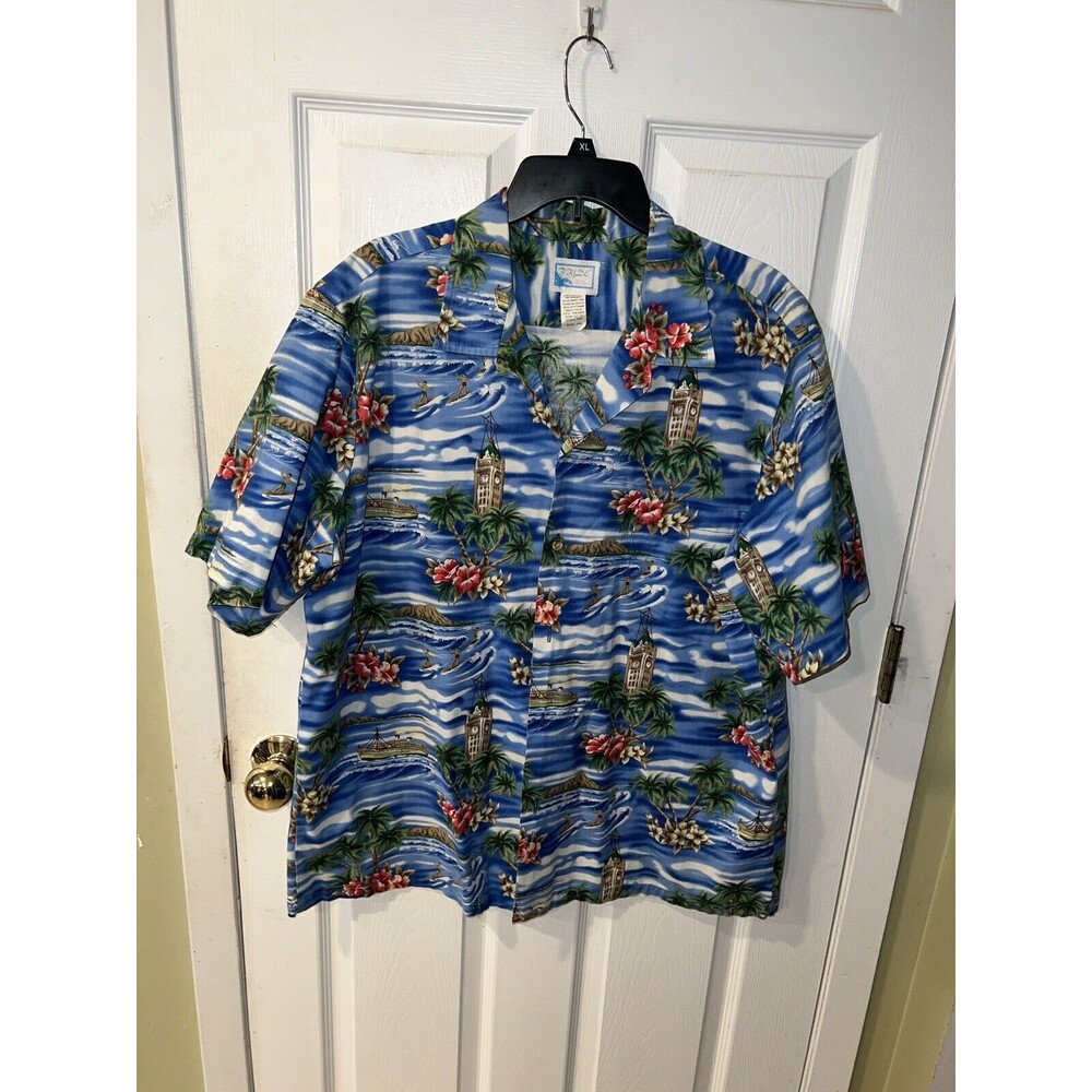 PRIDE OF HAWAII Hawaiian Shirt Mens Sz 2X Aloha Beach Surfing Coastal Vintage - Picture 10 of 10